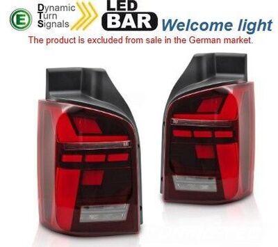 FEUX A LEDS FULL LEDS /LEDS BAR WELCOME LIGHT VW BUS T5 AVEC FONCTION "DTS" DYNAMIC TURN SIGNAL V4 (2003/2015)