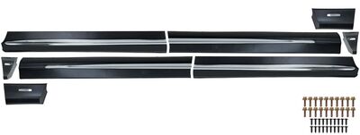 JEU DE BAS DE CAISSE MERCEDES CLASSE V W447 STANDARD OU MERCEDES VITO W447 STANDARD EN ABS BLACK/CHROME (2014/2023)