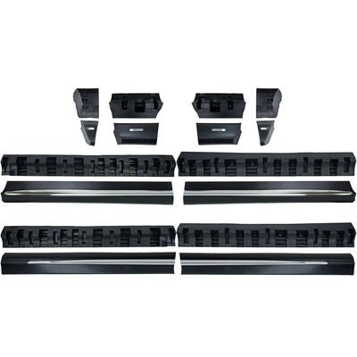 JEU DE BAS DE CAISSE MERCEDES CLASSE V W447 STANDARD OU MERCEDES VITO W447 STANDARD EN ABS BLACK/CHROME (2014/2023)