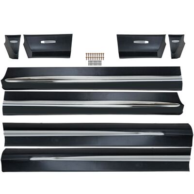 JEU DE BAS DE CAISSE MERCEDES CLASSE V W447 STANDARD OU MERCEDES VITO W447 STANDARD EN ABS BLACK/CHROME (2014/2023)