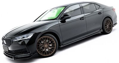 JEU DE BAS DE CAISSE (RAJOUTS EN ABS) SKODA SUPERB IV SPORTLINE PHASE 1 VERSION 2 (2024+)