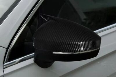 COQUES DE RETROS "HORN DESIGN" PIANO BLACK OU CARBONE LOOK VW TIGUAN II (2016/2023)
