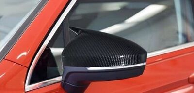 COQUES DE RETROS "HORN DESIGN" PIANO BLACK OU CARBONE LOOK VW TIGUAN II (2016/2023)