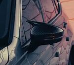 COQUES DE RETROS "HORN DESIGN" PIANO BLACK OU CARBONE LOOK VW TIGUAN II (2016/2023)