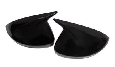 COQUES DE RETROS "HORN DESIGN" PIANO BLACK OU CARBONE LOOK VW TIGUAN II (2016/2023)