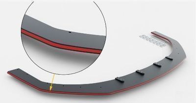 LAME DE PARE CHOC AVANT DTM LOOK "CNC" FORD FOCUS IV ST / ST LINE  "CUPWINGS" V3 (2018+)