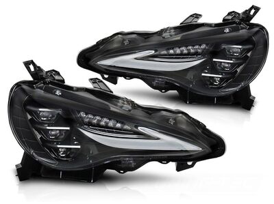 PHARES A LEDS FULL LEDS REAL DRL "TUBE LIGHT" AVEC FONCTION DTS -DYNAMIC TURN SIGNAL - ECLAIRAGE D'ACCUEIL- TOYOTA GT86-VERSION 3- (2012/2021) SUBARU BRZ (2012/2021)