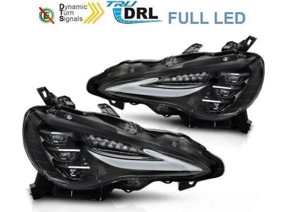 PHARES A LEDS FULL LEDS REAL DRL "TUBE LIGHT" AVEC FONCTION DTS -DYNAMIC TURN SIGNAL - ECLAIRAGE D'ACCUEIL- TOYOTA GT86-VERSION 3- (2012/2021) SUBARU BRZ (2012/2021)