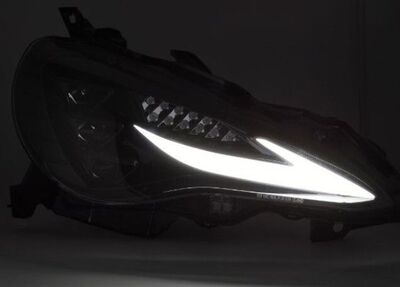 PHARES A LEDS FULL LEDS REAL DRL "TUBE LIGHT" AVEC FONCTION DTS -DYNAMIC TURN SIGNAL - ECLAIRAGE D'ACCUEIL- TOYOTA GT86-VERSION 3- (2012/2021) SUBARU BRZ (2012/2021)