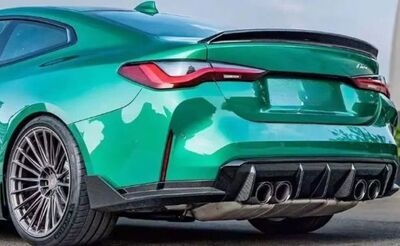 DIFFUSEUR DE PARE CHOC ARRIERE EN CARBONE + SPLITTERS LATERAUX BMW M3 G80/G81 OU M4 G82/G83 (2021+)