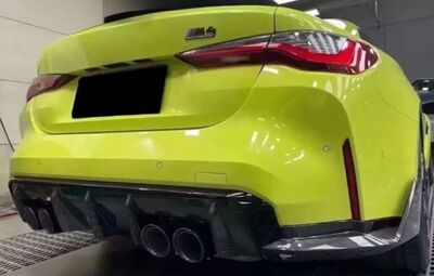 DIFFUSEUR DE PARE CHOC ARRIERE EN CARBONE + SPLITTERS LATERAUX BMW M3 G80/G81 OU M4 G82/G83 (2021+)