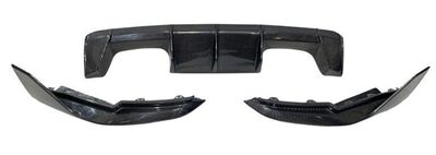 DIFFUSEUR DE PARE CHOC ARRIERE EN CARBONE + SPLITTERS LATERAUX BMW M3 G80/G81 OU M4 G82/G83 (2021+)
