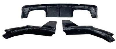 DIFFUSEUR DE PARE CHOC ARRIERE EN CARBONE + SPLITTERS LATERAUX BMW M3 G80/G81 OU M4 G82/G83 (2021+)