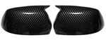 JEU DE COQUES DE RETROS "HORN SHAPE" PIANO BLACK OU CARBONE LOOK FORD FOCUS II (2004/01-2008)