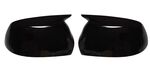 JEU DE COQUES DE RETROS "HORN SHAPE" PIANO BLACK OU CARBONE LOOK FORD FOCUS II (2004/01-2008)