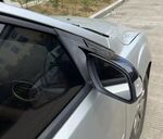 JEU DE COQUES DE RETROS "HORN SHAPE" PIANO BLACK OU CARBONE LOOK FORD FOCUS II (2004/01-2008)