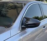 JEU DE COQUES DE RETROS "HORN SHAPE" PIANO BLACK OU CARBONE LOOK PEUGEOT 208 II OU E-208 II (2019+) PEUGEOT 2008 II OU E-2008 II (2020+) PEUGEOT 308 II (2013/2021) PEUGEOT 508 II (2019+)