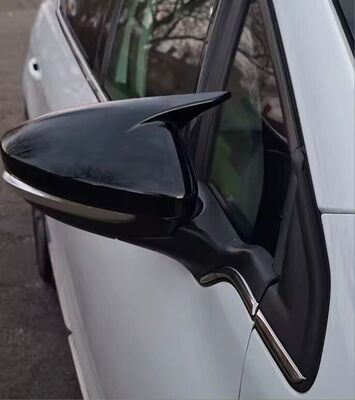 JEU DE COQUES DE RETROS "HORN SHAPE" PIANO BLACK OU CARBONE LOOK PEUGEOT 208 II OU E-208 II (2019+) PEUGEOT 2008 II OU E-2008 II (2020+) PEUGEOT 308 II (2013/2021) PEUGEOT 508 II (2019+)