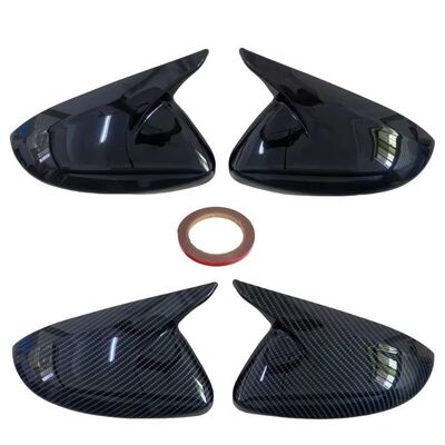 JEU DE COQUES DE RETROS "HORN SHAPE" PIANO BLACK OU CARBONE LOOK PEUGEOT 208 II OU E-208 II (2019+) PEUGEOT 2008 II OU E-2008 II (2020+) PEUGEOT 308 II (2013/2021) PEUGEOT 508 II (2019+)