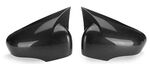COQUES DE RETROS GLOSS BLACK OU CARBONE LOOK RENAULT CLIO IV "HORN SHAPE" (2012/2018) RENAULT CAPTUR (2013/2019) RENAULT ZOE (2012/2019)