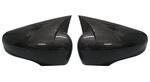 COQUES DE RETROS GLOSS BLACK OU CARBONE LOOK RENAULT CLIO IV "HORN SHAPE" (2012/2018) RENAULT CAPTUR (2013/2019) RENAULT ZOE (2012/2019)
