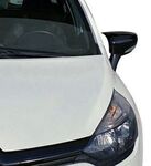 COQUES DE RETROS GLOSS BLACK OU CARBONE LOOK RENAULT CLIO IV "HORN SHAPE" (2012/2018) RENAULT CAPTUR (2013/2019) RENAULT ZOE (2012/2019)