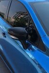 COQUES DE RETROS GLOSS BLACK OU CARBONE LOOK RENAULT CLIO IV "HORN SHAPE" (2012/2018) RENAULT CAPTUR (2013/2019) RENAULT ZOE (2012/2019)