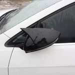 COQUES DE RETROS "HORN DESIGN" GLOSS BLACK OU CARBONE LOOK VW JETTA VII (2019+)