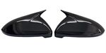 COQUES DE RETROS "HORN DESIGN" GLOSS BLACK OU CARBONE LOOK VW JETTA VII (2019+)