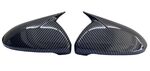 COQUES DE RETROS "HORN DESIGN" GLOSS BLACK OU CARBONE LOOK VW JETTA VII (2019+)