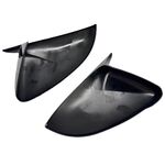 COQUES DE RETROS "HORN DESIGN" GLOSS BLACK OU CARBONE LOOK VW JETTA VII (2019+)