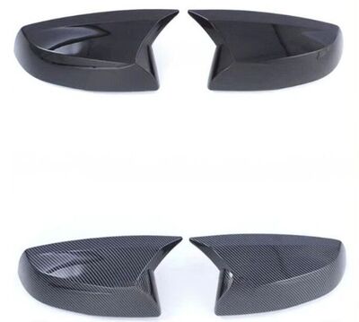 COQUES DE RETROS "HORN SHAPE" PIANO BLACK OU CARBONE LOOK TOYOTA RAV 4 V (2019+)