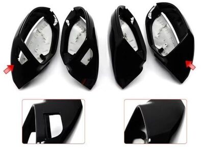 COQUES DE RETROS PIANO BLACK AUDI A7/S7 RS7 (REMPLACEMENT) (2010/2018)