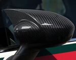 COQUES DE RETROS GLOSS BLACK FIAT 500,GRANDE PUNTO ET PUNTO EVO "HORN SHAPE" V2 (2006/2019)