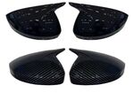 COQUES DE RETROS "HORN DESIGN" PIANO BLACK OU CARBONE LOOK VW TIGUAN (2009/2016)