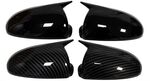 COQUES DE RÉTROVISEURS "HORN SHAPE" PIANO BLACK OU CARBONE LOOK SMART 451 (2007/2014) OU SMART FORTWO 453 (2015/2021)