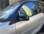 COQUES DE RÉTROVISEURS "HORN SHAPE" PIANO BLACK OU CARBONE LOOK SMART 451 (2007/2014) OU SMART FORTWO 453 (2015/2021)