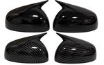 COQUES DE RÉTROVISEURS "HORN SHAPE" PIANO BLACK OU CARBONE LOOK SMART 451 (2007/2014) OU SMART FORTWO 453 (2015/2021)