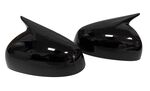 COQUES DE RÉTROVISEURS "HORN SHAPE" PIANO BLACK OU CARBONE LOOK SMART 451 (2007/2014) OU SMART FORTWO 453 (2015/2021)