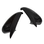 COQUES DE RÉTROVISEURS "HORN SHAPE" PIANO BLACK OU CARBONE LOOK SMART 451 (2007/2014) OU SMART FORTWO 453 (2015/2021)