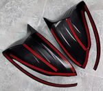 COQUES DE RETROS "HORN SHAPE" PIANO BLACK MERCEDES CLASSE C W205 (2014+),CLASSE E W213 (2016+),CLASSE S W222 (2013+)GLC X205/253 (2015+) CLASSE B W247 (2019+) GLA H247 (2020+)GLB X247 (2020+) CLS W257 (2018+) EQA/EQB/EQC (2021+)