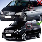 COQUES DE RETROVISEURS PIANO BLACK OU CARBONE LOOK MERCEDES VITO 639 OU VIANO W639 PHASE 1 (2003/2009) (REMPLACEMENT)
