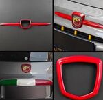 ENJOLIVEURS DE LOGOS "ABARTH" AVANT ET ARRIERE "COLORS" FIAT 500 ABARTH (2012/2023)