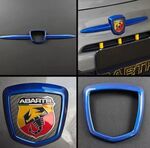 ENJOLIVEURS DE LOGOS "ABARTH" AVANT ET ARRIERE "COLORS" FIAT 500 ABARTH (2012/2023)