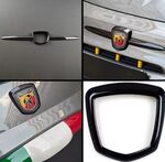 ENJOLIVEURS DE LOGOS "ABARTH" AVANT ET ARRIERE "COLORS" FIAT 500 ABARTH (2012/2023)