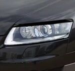 PAUPIERES DE PHARES EN ABS PIANO BLACK OU CARBONE LOOK AUDI A6 4F PHASE 1 (2004/08-2008)