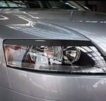 PAUPIERES DE PHARES EN ABS PIANO BLACK OU CARBONE LOOK AUDI A6 4F PHASE 1 (2004/08-2008)