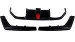 DIFFUSEUR ARRIÈRE + SPLITTERS LATÉRAUX BMW M3 F80 OU M4 F82 EVO 3D PIANO BLACK FINISH AVEC FEU STOP A LEDS (2014/2019)