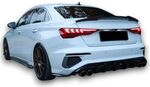 DIFFUSEUR DE PARE CHOC ARRIERE AUDI S3 8Y LIMOUSINE SEDAN PHASE 1 GCPA DESIGN (2020/2024)