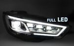 PHARES A LEDS TUBE LIGHT FULL LEDS DTS -DYNAMIC TURN SIGNAL - AUDI A3 8V PHASE 1 -avec vrais feux de jour- (2012/04-2016)